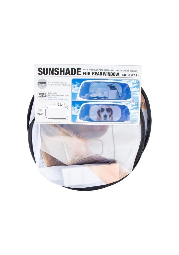 DAISO Rear Window Sunshade - Beige - Image 1